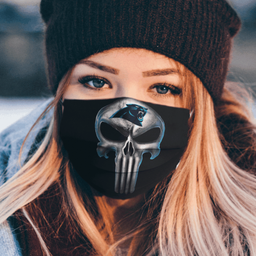 Carolina Panthers The Punisher Mashup Face Mask