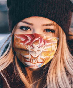 Logo Goku SSJ God Cloth Face Masks