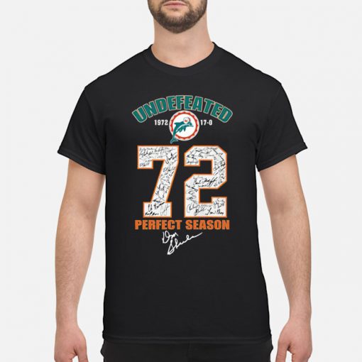 Miami Dolphins Undefeated 1972 72 Perfect Season Shirt - Q-Finder Trending Design T Shirt