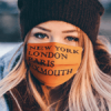 NEW YORK LONDON PARIS EXMOUTH CLOTH FACE MASK