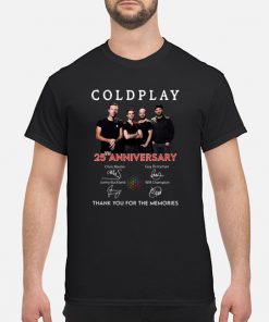 Coldplay 25th anniversary thank you shirt