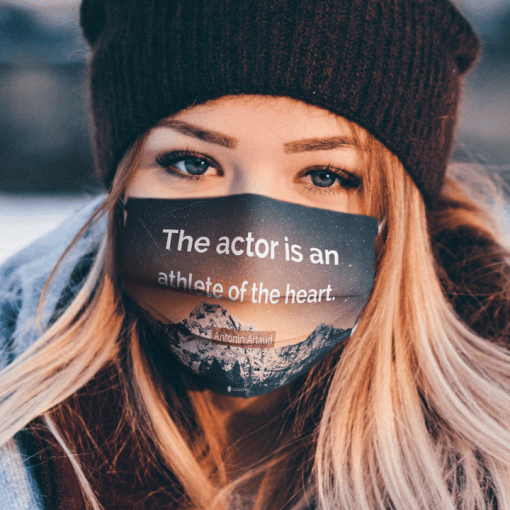 the actor is an athlete of the heart cloth face mask