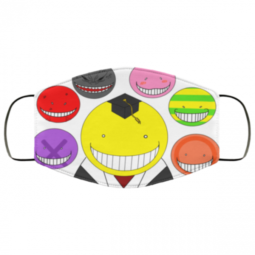 Koro-sensei face mask Reusable, washable