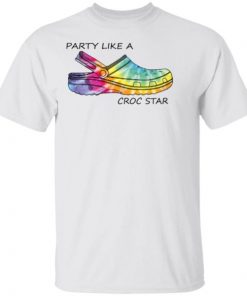 Tie Dye Party like a croc star shirt, long sleeve, hoodie