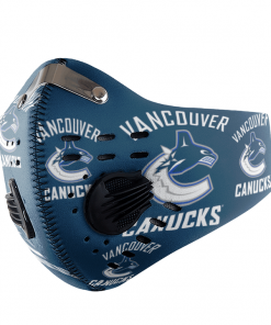 VANCOUVER CANUCKS LIGHTNING ICE HOCKEY FACE MASK SPORT WITH FILTERS CARBON PM 2.5