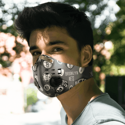 Brooklyn Nets FACE MASK SPORT WITH FILTERS CARBON PM 2.5