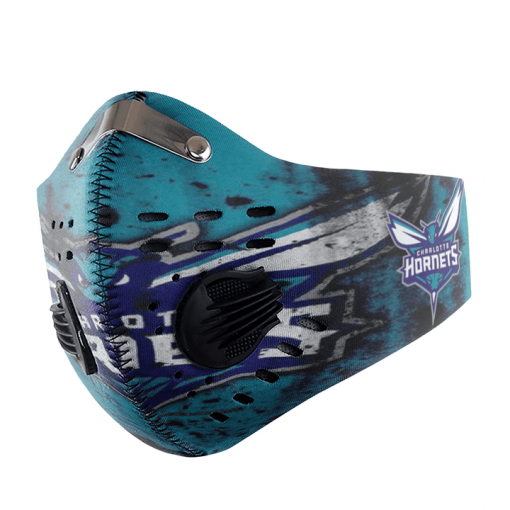 Charlotte Hornets FACE MASK SPORT WITH FILTERS CARBON PM 2.5