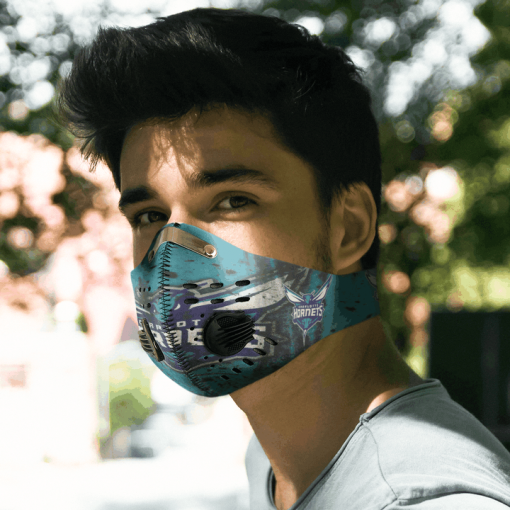 Charlotte Hornets FACE MASK SPORT WITH FILTERS CARBON PM 2.5