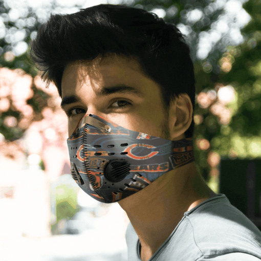 Chicago Bears FACE MASK SPORT WITH FILTERS CARBON PM 2.5