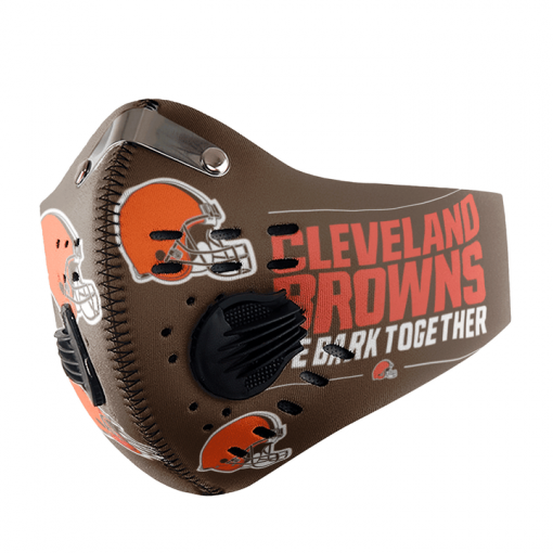 Cleveland Browns FACE MASK SPORT WITH FILTERS CARBON PM 2.5