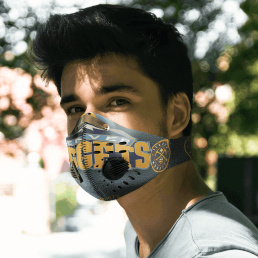 Denver Nuggets FACE MASK SPORT WITH FILTERS CARBON PM 2.5