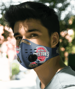 Detroit Pistons FACE MASK SPORT WITH FILTERS CARBON PM 2.5