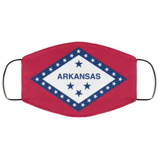 Flag of Arkansas state face mask