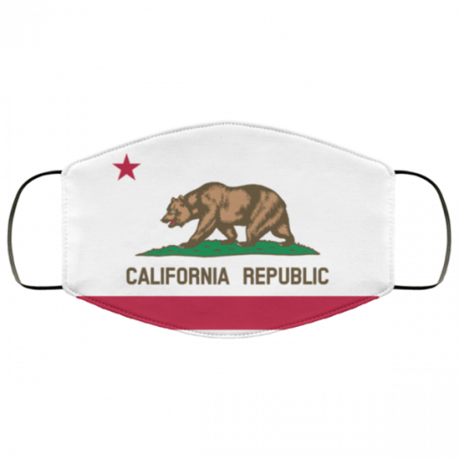 Flag of California state face mask