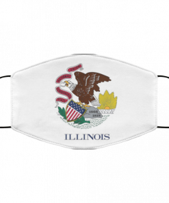 Flag of Illinois state face mask