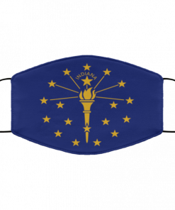 Flag of Indiana state face mask