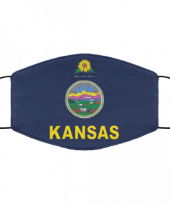 Flag of Kansas state face mask