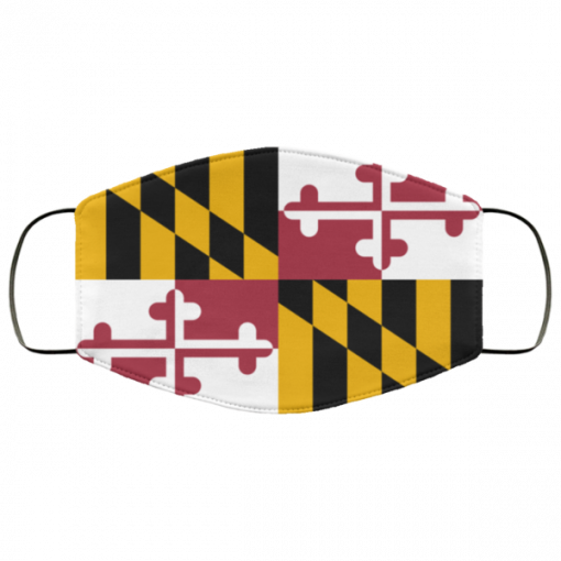 Flag of Maryland state face mask Washable, Reusable