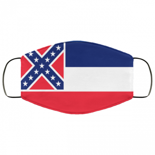 Flag of Mississippi state face mask Washable, Reusable