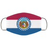 Flag of Missouri state face mask Washable, Reusable