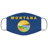 Flag of Montana state face mask Washable, Reusable