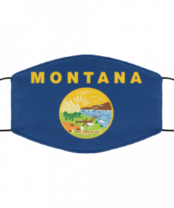 Flag of Montana state face mask Washable, Reusable