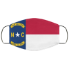 Flag of North Carolina state face mask Washable, Reusable