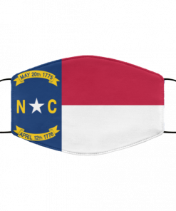 Flag of North Carolina state face mask Washable, Reusable