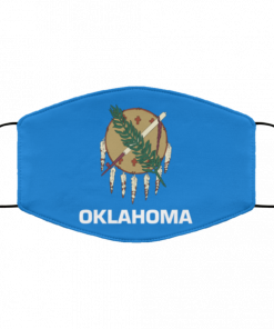 Flag of Oklahoma state face mask Washable, Reusable