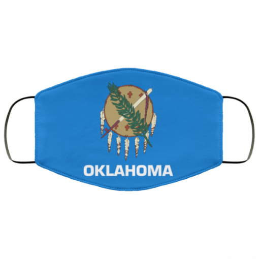 Flag of Oklahoma state face mask Washable, Reusable