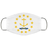 Flag of Rhode Island state face mask Washable, Reusable