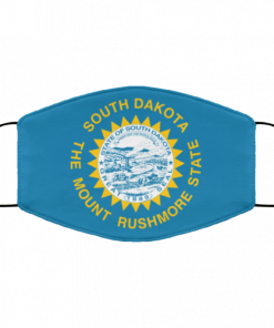 Flag of South Dakota state face mask Washable, Reusable