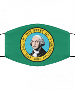 Flag of Washington state face mask Washable, Reusable