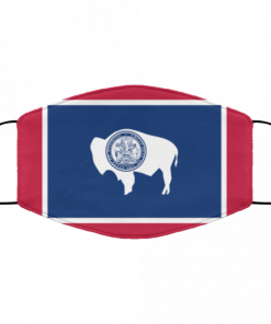 Flag of Wyoming state face mask Washable, Reusable