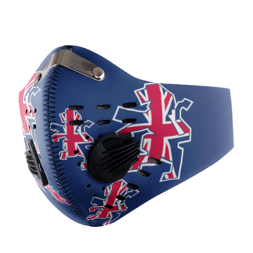 GREAT BRITAIN ICE HOCKEY FACE MASK SPORT WITH FILTERS CARBON PM 2.5