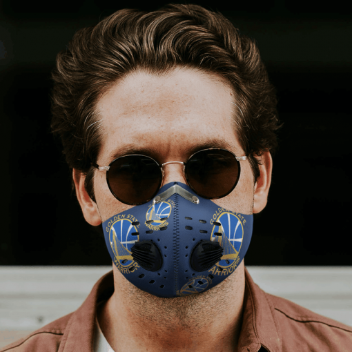 Golden State Warriors FACE MASK SPORT WITH FILTERS CARBON PM 2.5