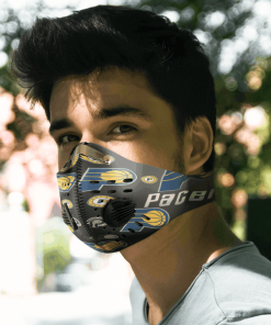 Indiana Pacers FACE MASK SPORT WITH FILTERS CARBON PM 2.5