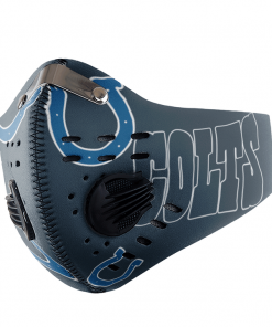 Indianapolis Colts FACE MASK SPORT WITH FILTERS CARBON PM 2.5