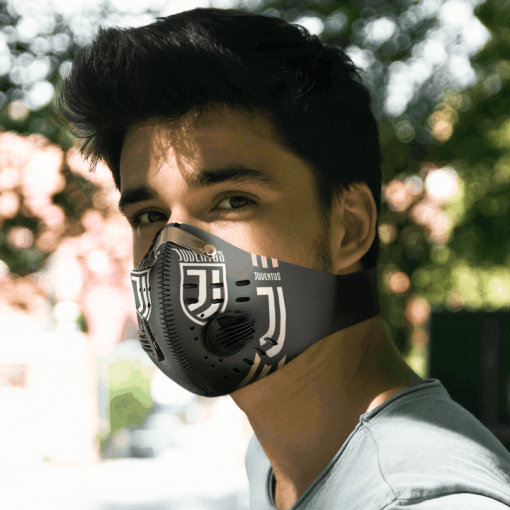 Juventus FACE MASK SPORT WITH FILTERS CARBON PM 2.5