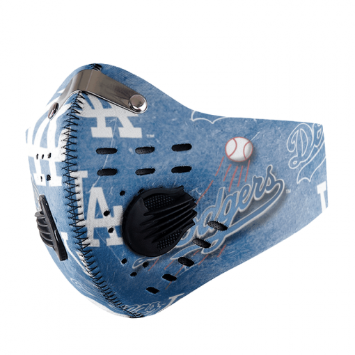 LOS ANGELES DODGERS FACE MASK SPORT WITH FILTERS CARBON PM 2.5