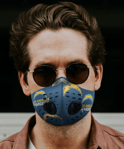 Los Angeles Chargers FACE MASK SPORT WITH FILTERS CARBON PM 2.5