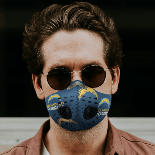 Los Angeles Chargers FACE MASK SPORT WITH FILTERS CARBON PM 2.5