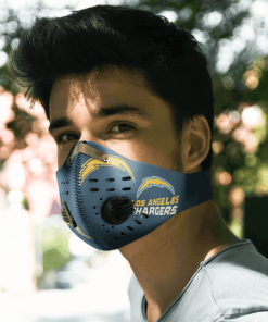 Los Angeles Chargers FACE MASK SPORT WITH FILTERS CARBON PM 2.5