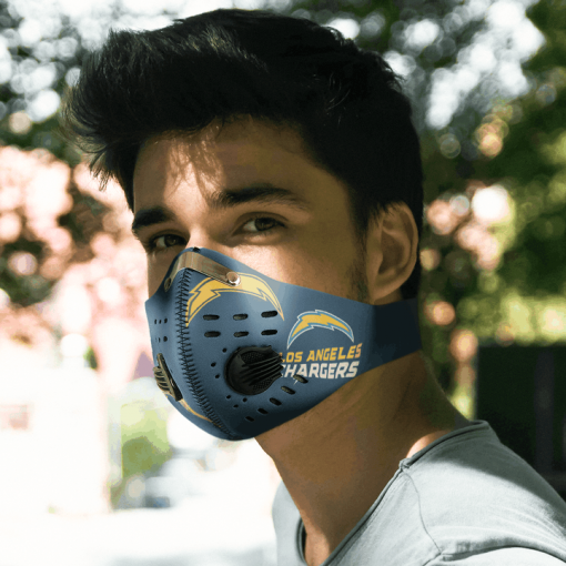 Los Angeles Chargers FACE MASK SPORT WITH FILTERS CARBON PM 2.5