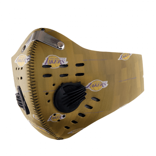 Los Angeles Lakers Basketball FACE MASK SPORT WITH FILTERS CARBON PM 2.5