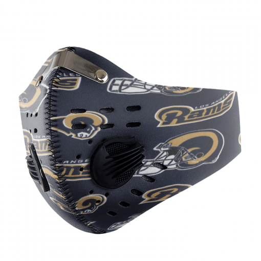 Los Angeles Rams FACE MASK SPORT WITH FILTERS CARBON PM 2.5