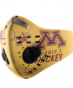 MINNESOTA GOLDEN GOPHERS ICE HOCKEY FACE MASK SPORT WITH FILTERS CARBON PM 2.5