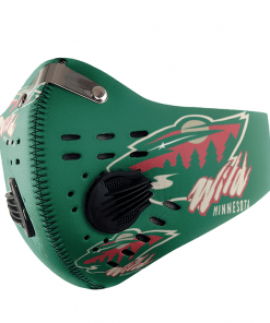 MINNESOTA WILD ICE HOCKEY FACE MASK SPORT WITH FILTERS CARBON PM 2.5