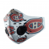 MONTREAL CANADIENS ICE HOCKEY FACE MASK SPORT WITH FILTERS CARBON PM 2.5