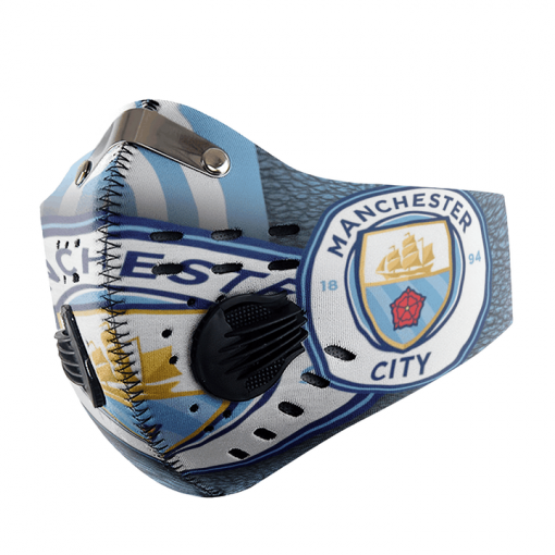 Manchester City FACE MASK SPORT WITH FILTERS CARBON PM 2.5